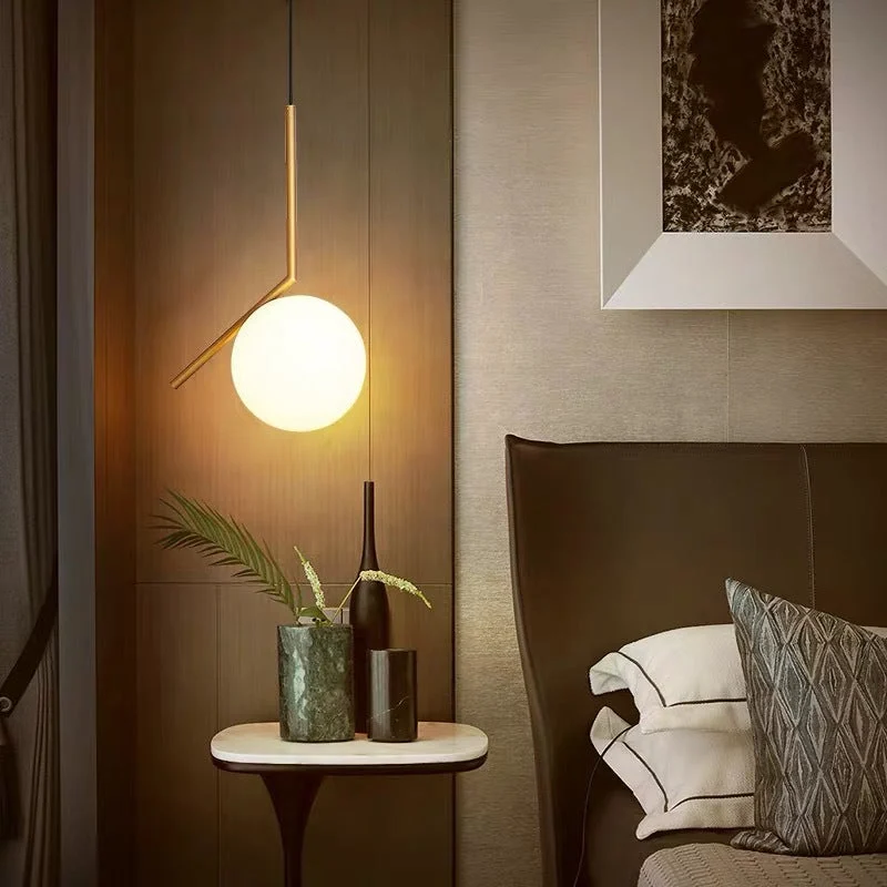 nordic gold round pendant light