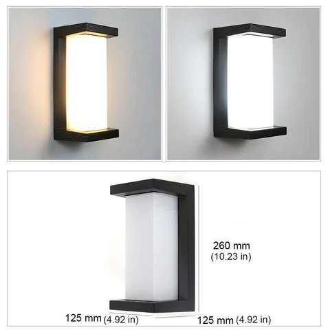 Miravique LED Outdoor Wall Light Dimensions