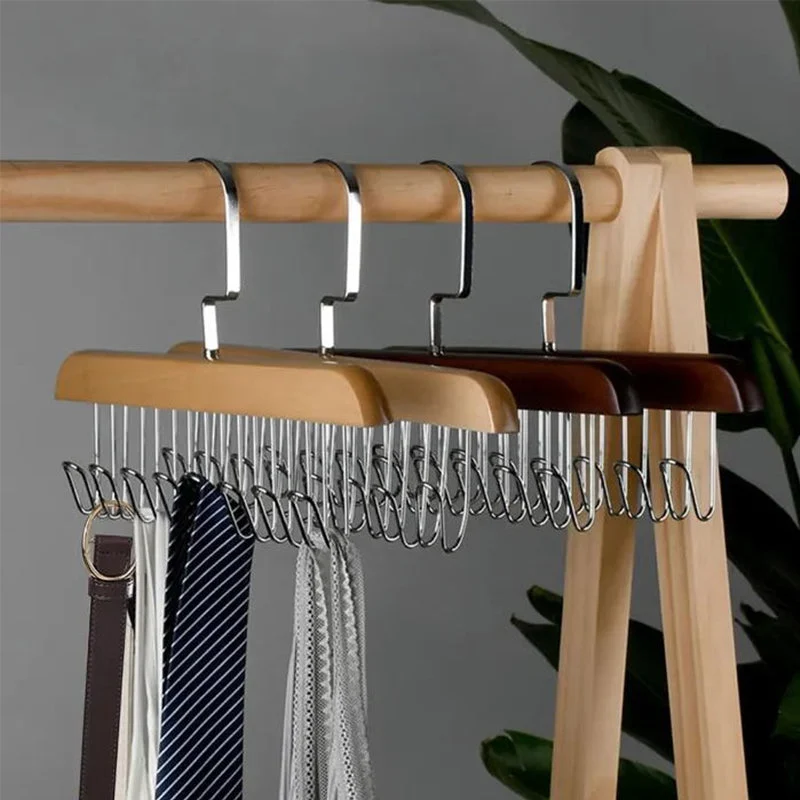 Non-slip coat rack with multiple hooks