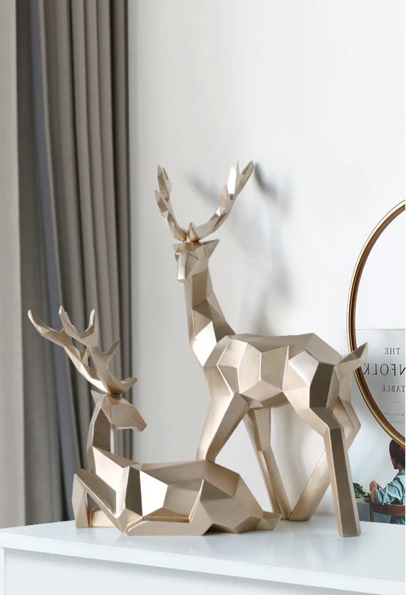 deer geometry scandinavian sculpture home ornaments