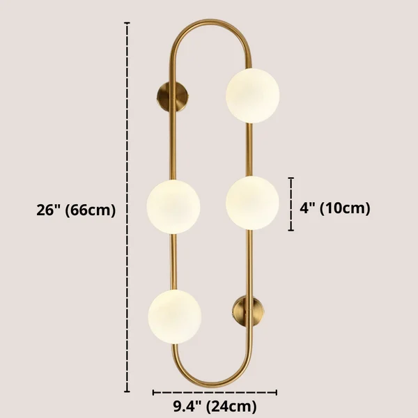 Homeko modern multi-light wall fixture dimensions