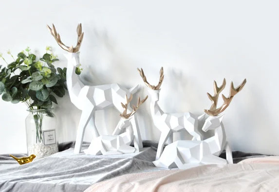 deer geometry scandinavian sculpture home ornaments