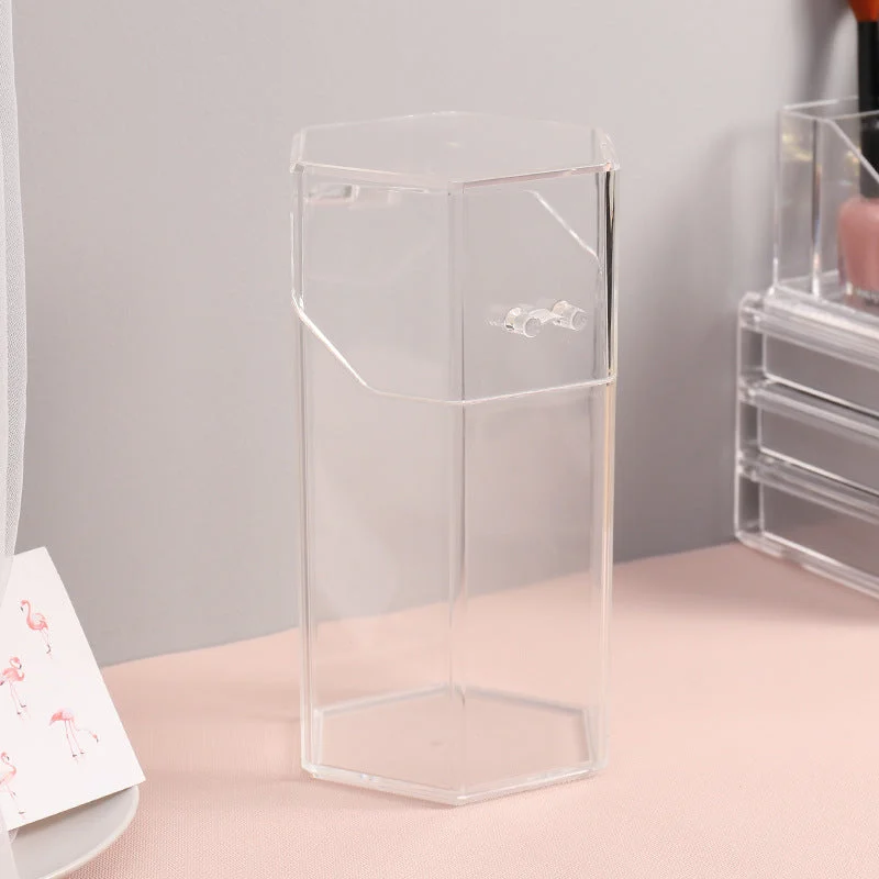 transparent brush holder pearl