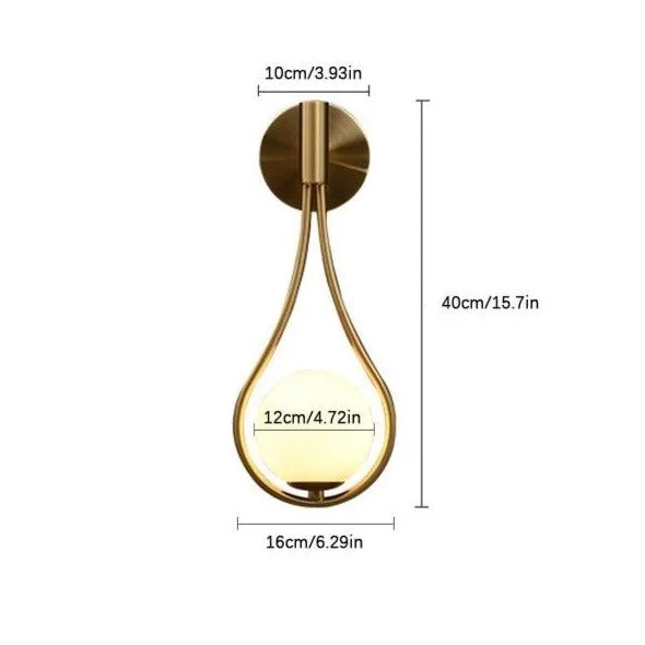 Homeko frosted glass globe wall sconce dimensions