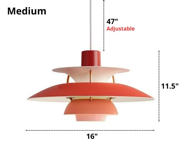 Medium Layered Pendant Dimensions