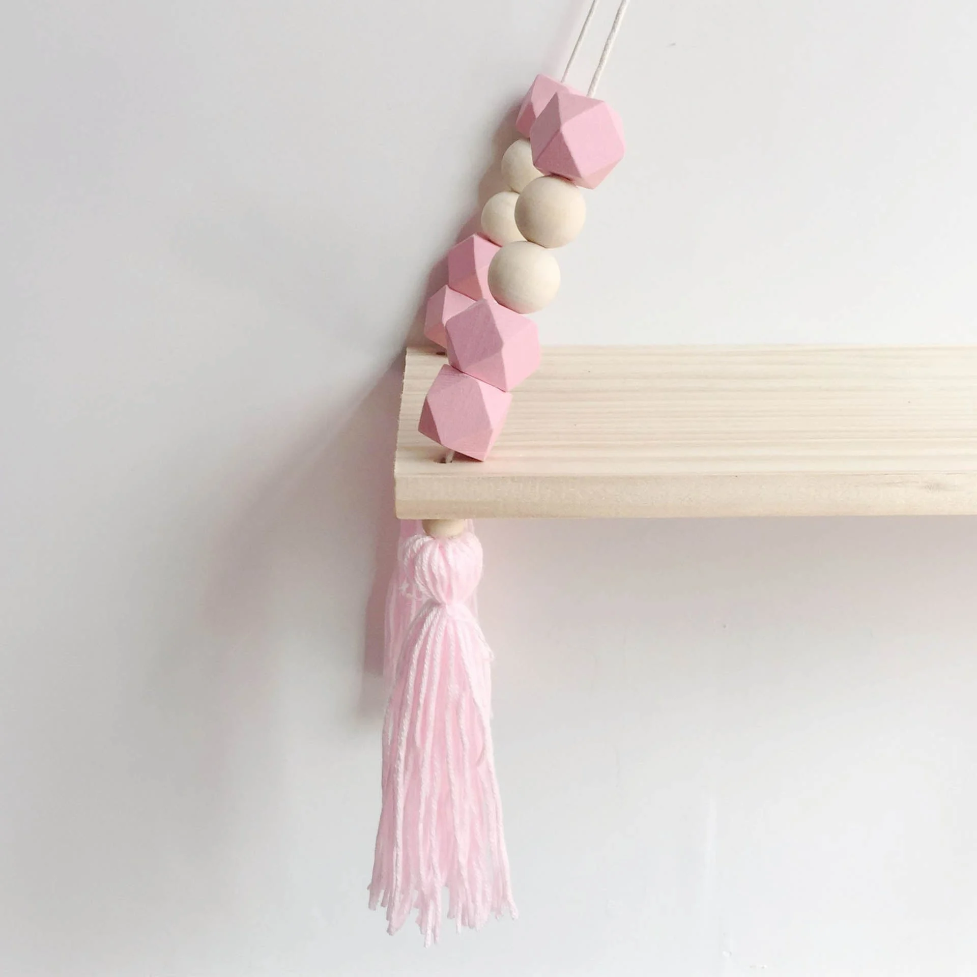 kids hanging wall shelf with tassel