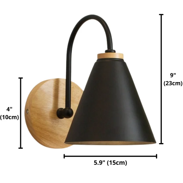 Homeko Modern Wall Sconce Dimensions