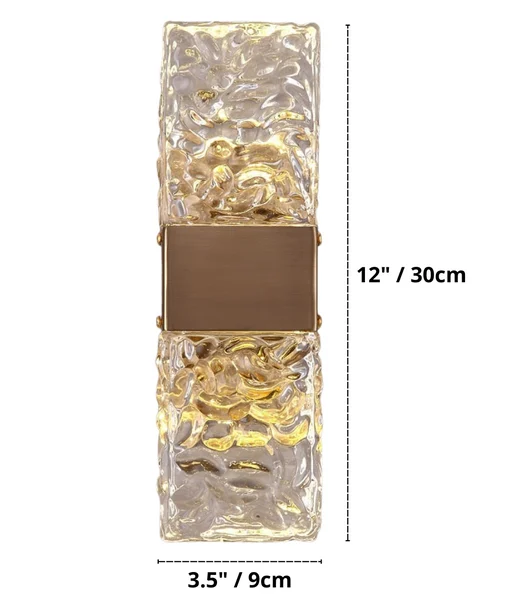 Homeko modern glass crystal wall sconce dimensions