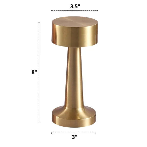 Dimensions of the USB rechargeable dining lamp