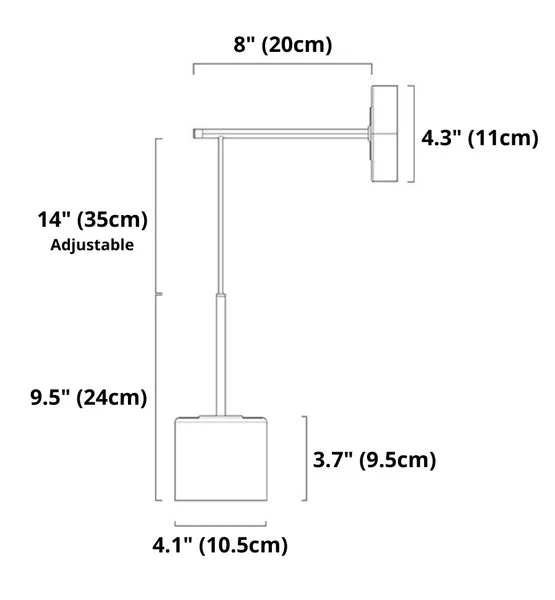 Corbin Homeko Wall Sconce Dimensions