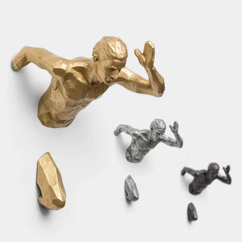 stylish wall decor sculpture of muscular figure