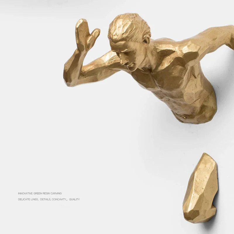 stylish wall decor sculpture of muscular figure