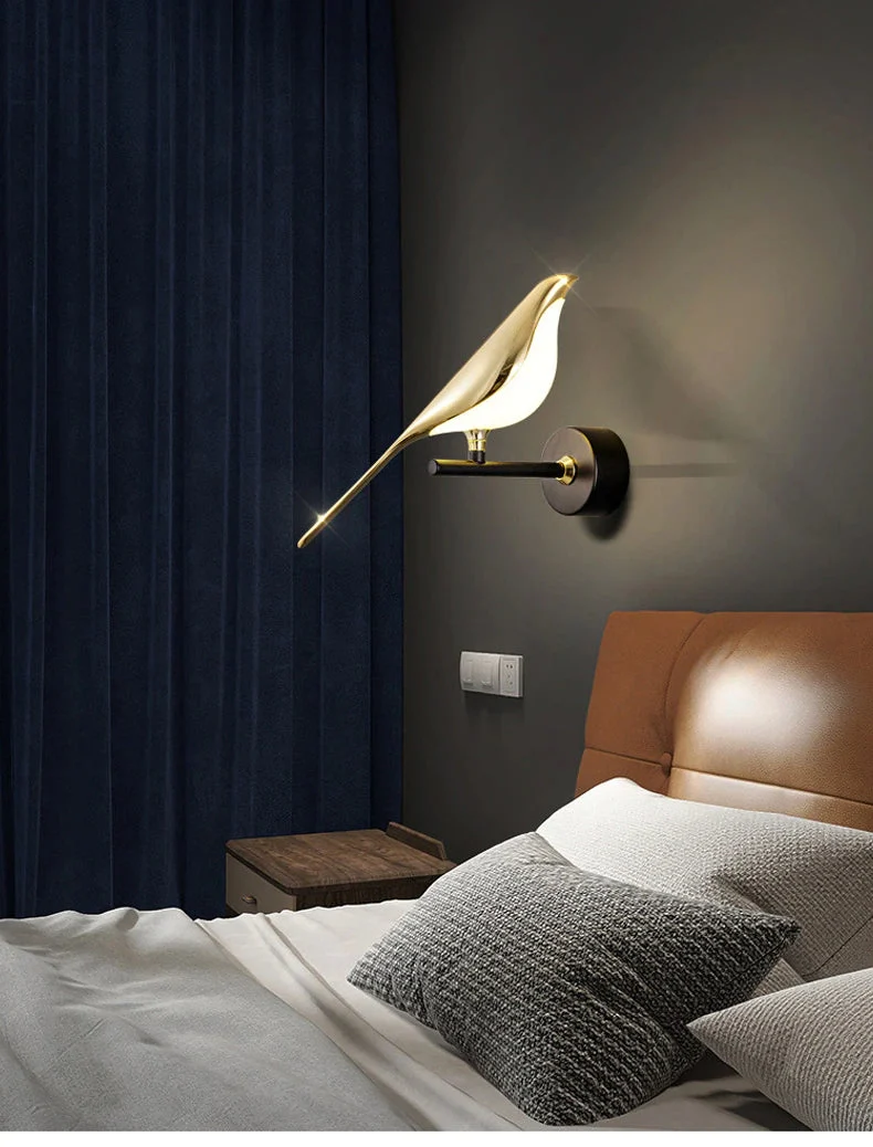 Nordic Elegant Bird Wall Light Bedside Lamp