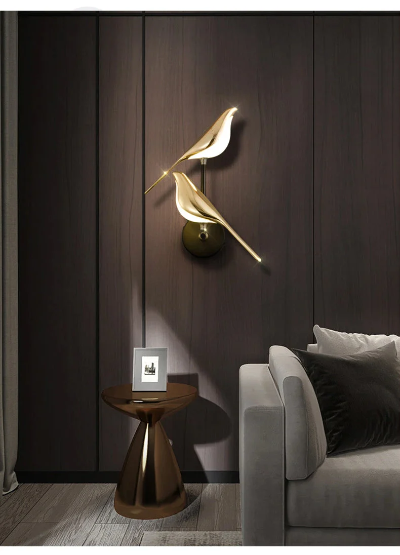 Nordic Elegant Bird Wall Light Bedside Lamp