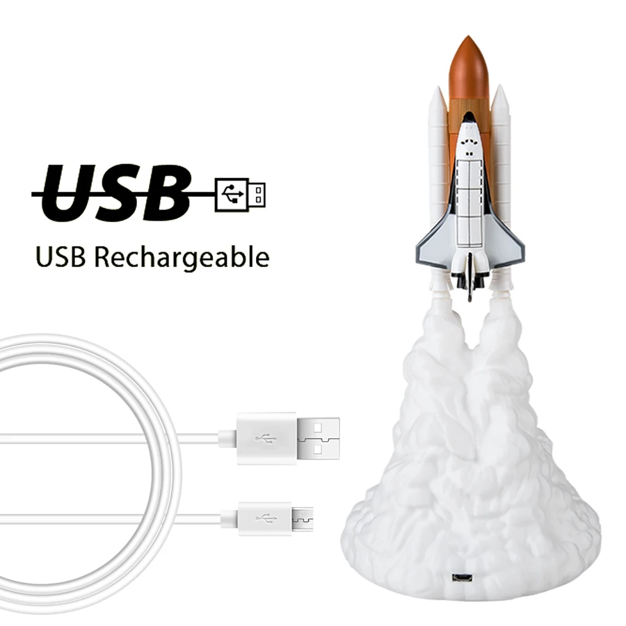 3D Print Apollo Space Rocket Night Decor Lamp