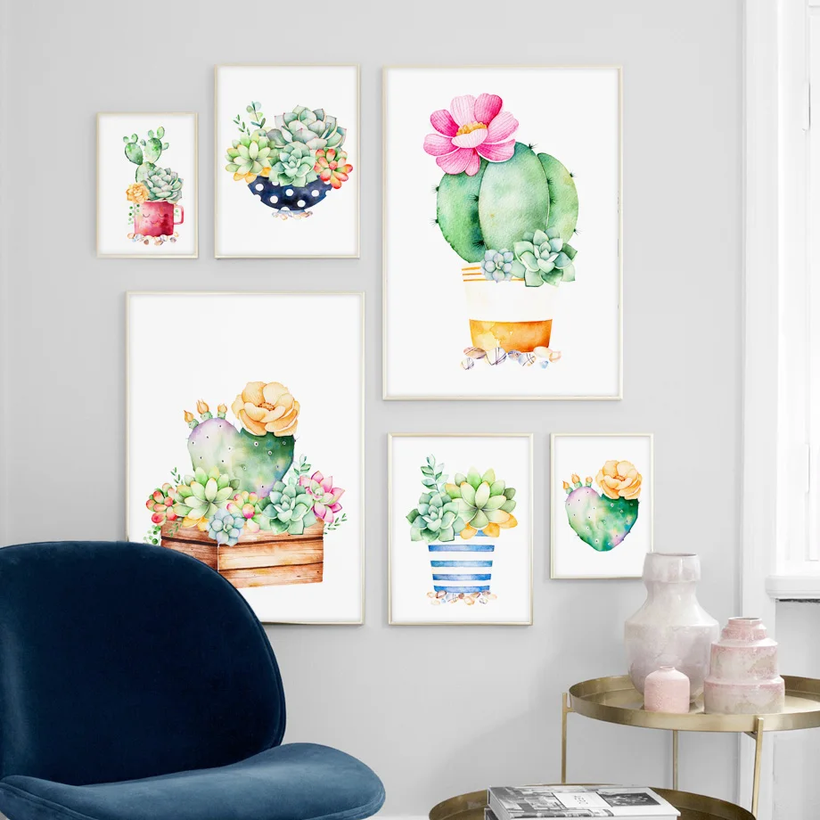 AFFLATUS-Cactus-Succulent-Plant-Canvas-Painting-Nordic-Poster-Wall-Art-Prints-Watercolor-Wall-Pictures-For-Living (1)