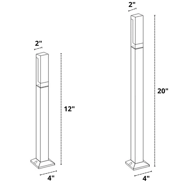 Homeko LED Ground Light Dimensions