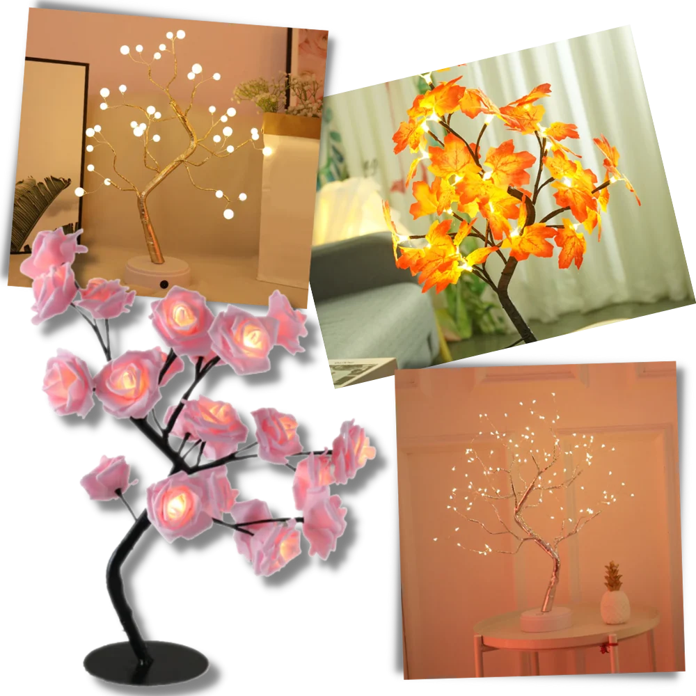 Charismatic Rose Tree Lamp │ LED Table Lamp │ Flower Tree USB Light -