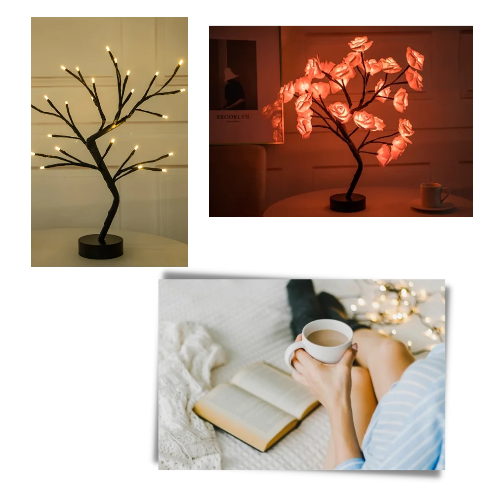 Charismatic Rose Tree Lamp - Soothing Dim Light -