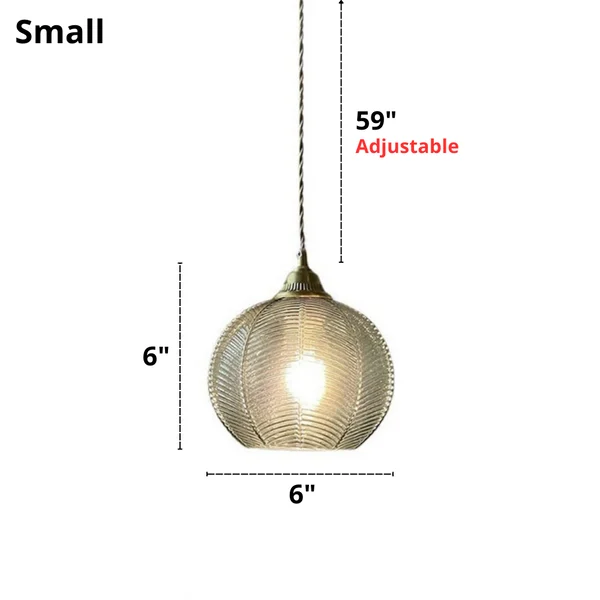 Small Leaf Pattern Glass Pendant Light Dimensions