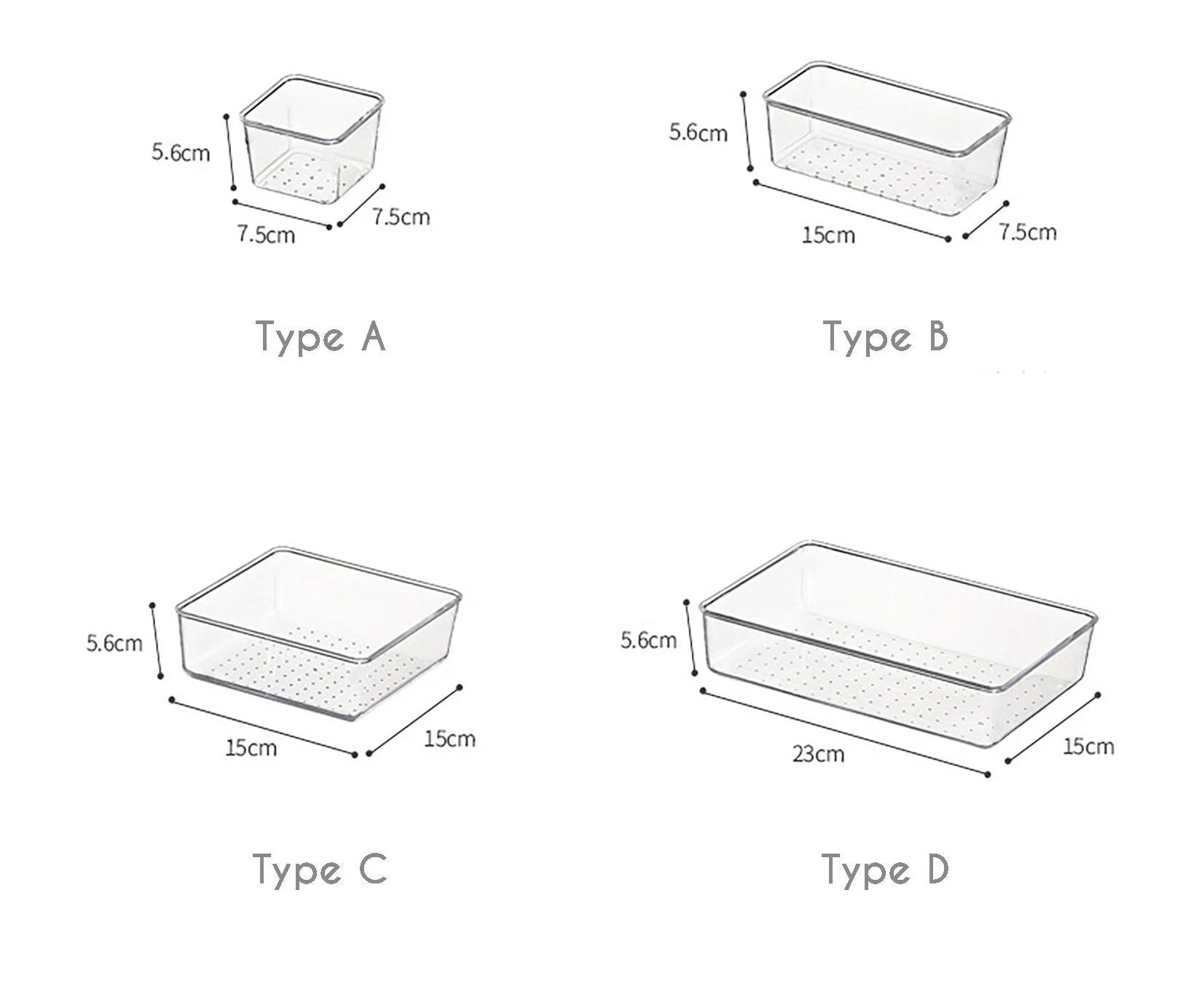 drawer organizer transparent