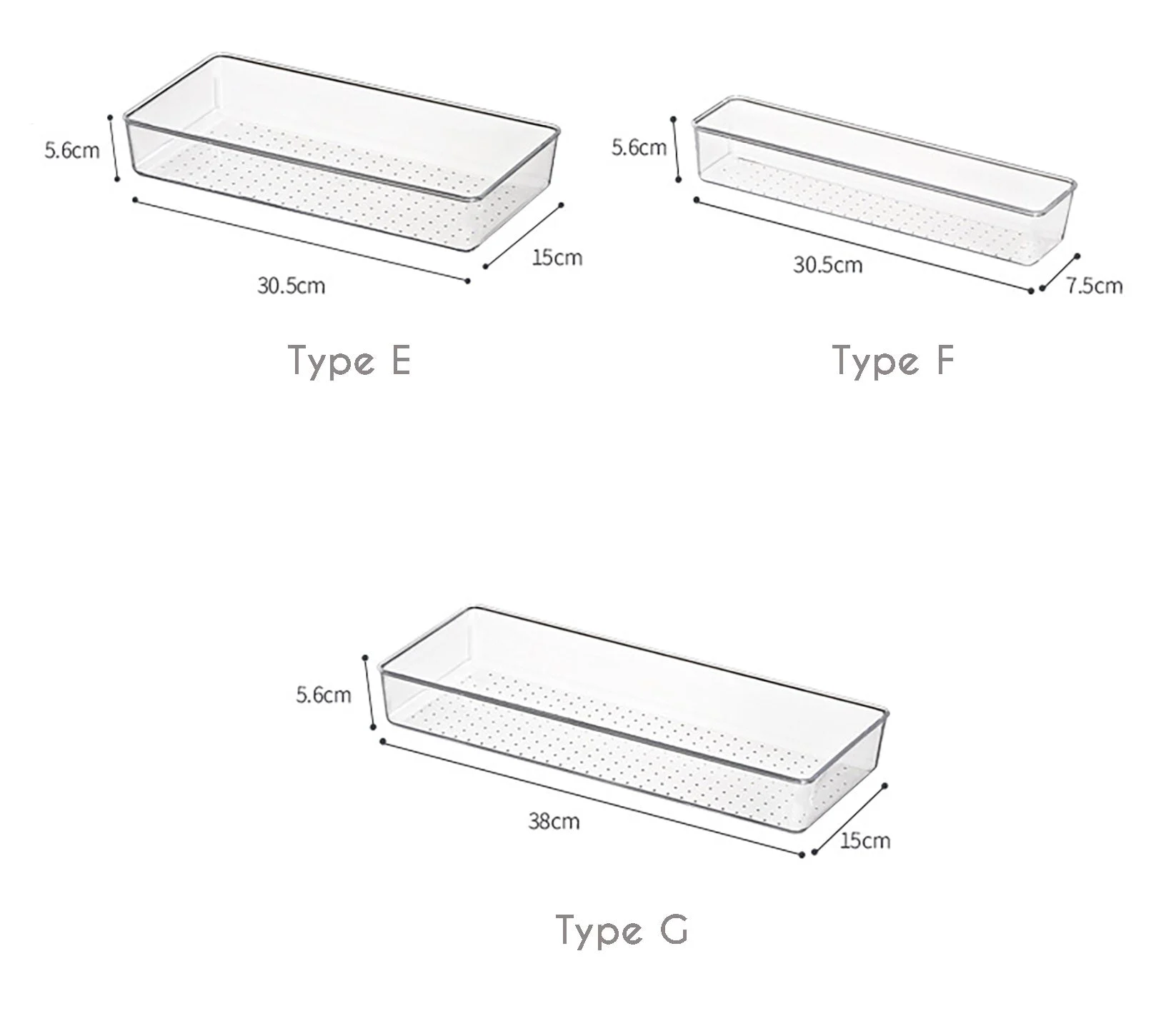 drawer organizer transparent