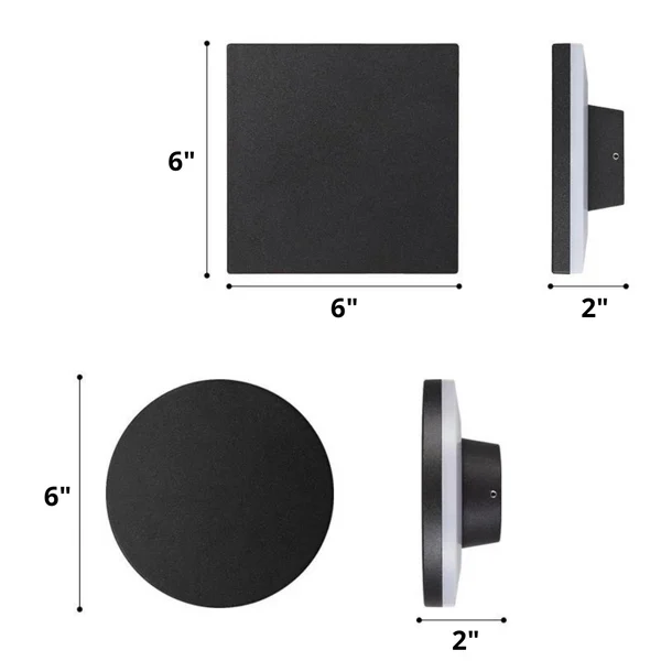 Dimensions of Homeko Outdoor LED Disc Light