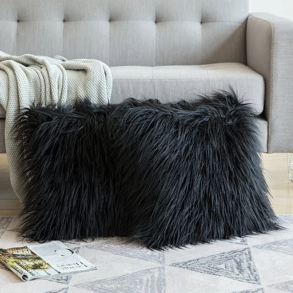 faux furry pillowcase