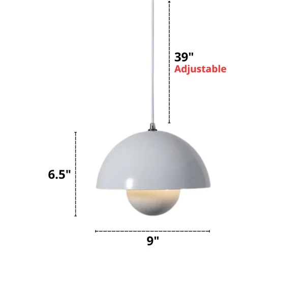 Homeko Flower Bud Pendant Light Dimensions