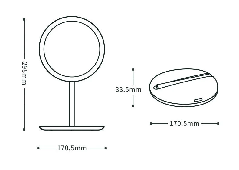 foldable makeup mirror for traveling