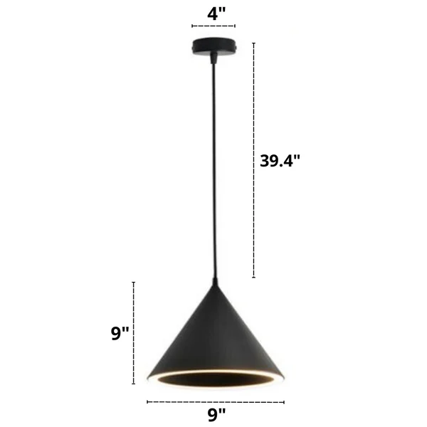 Homeko Modern LED Pendant Light Dimensions