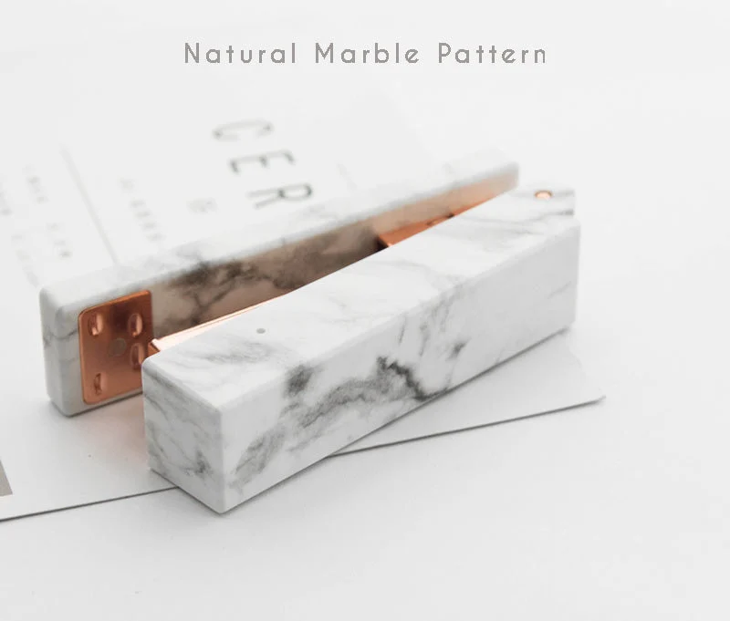 rose gold marble stapler