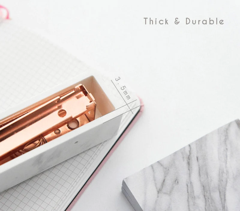 rose gold marble stapler