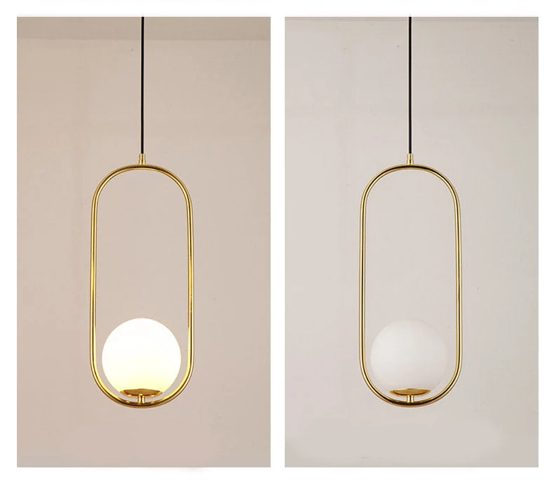 nordic gold round pendant light