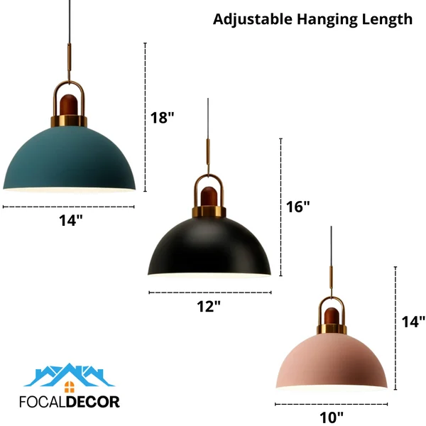 Homeko Nordic Style Pendant Lights Dimensions