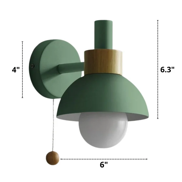 Nordic Pull Switch Wall Sconce Dimensions