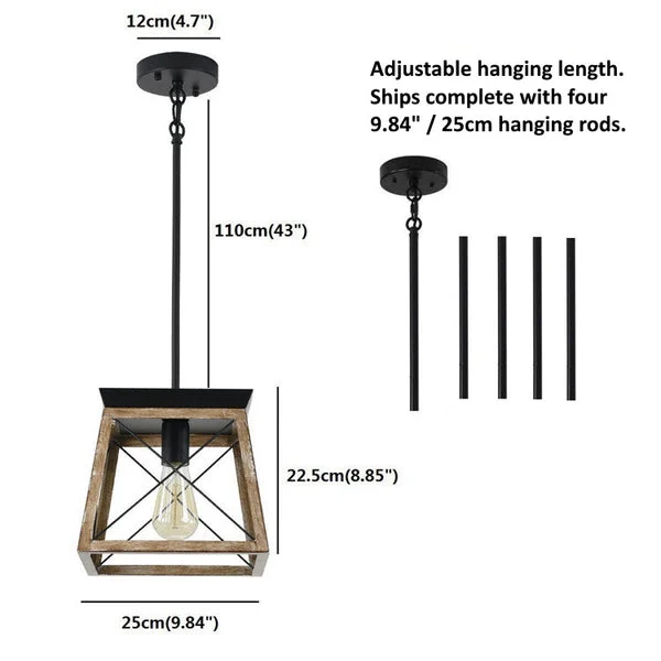 Homeko Wood Lantern Dimensions