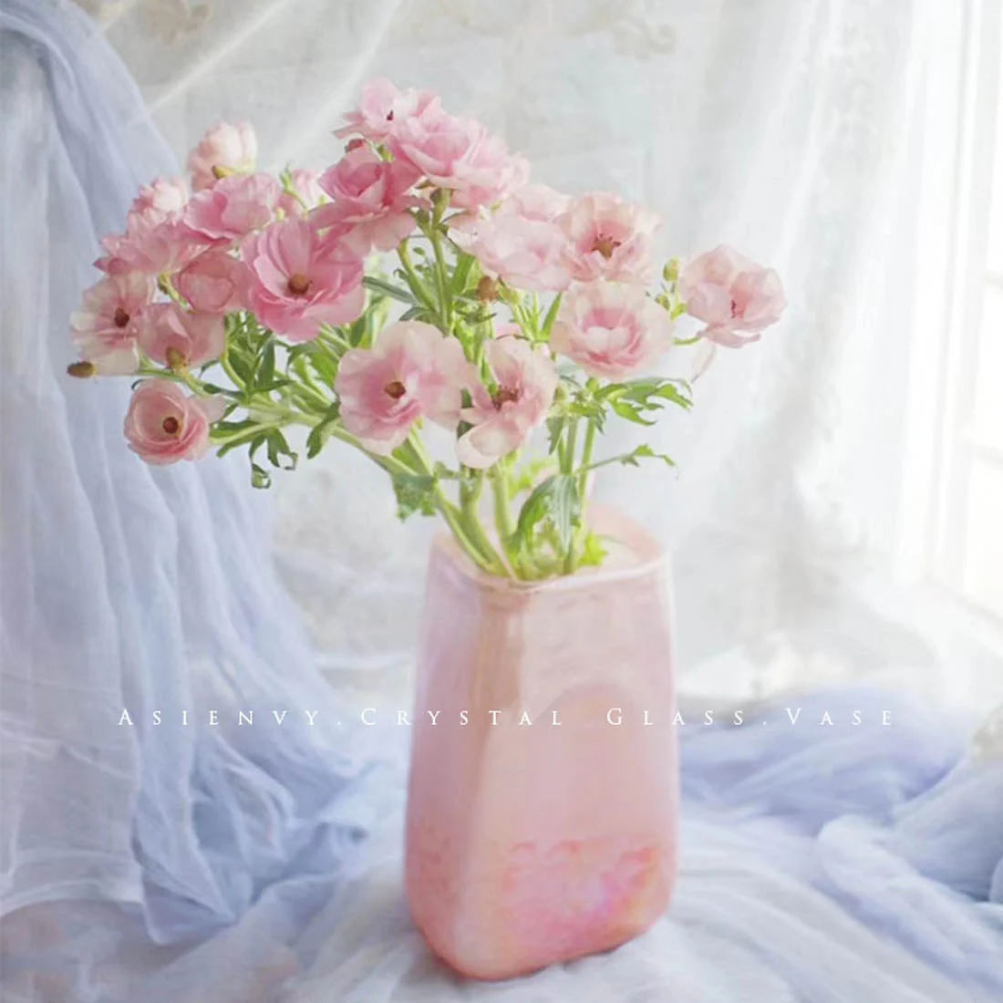 pink color pearly shine flower vase, lovely home decor ideas