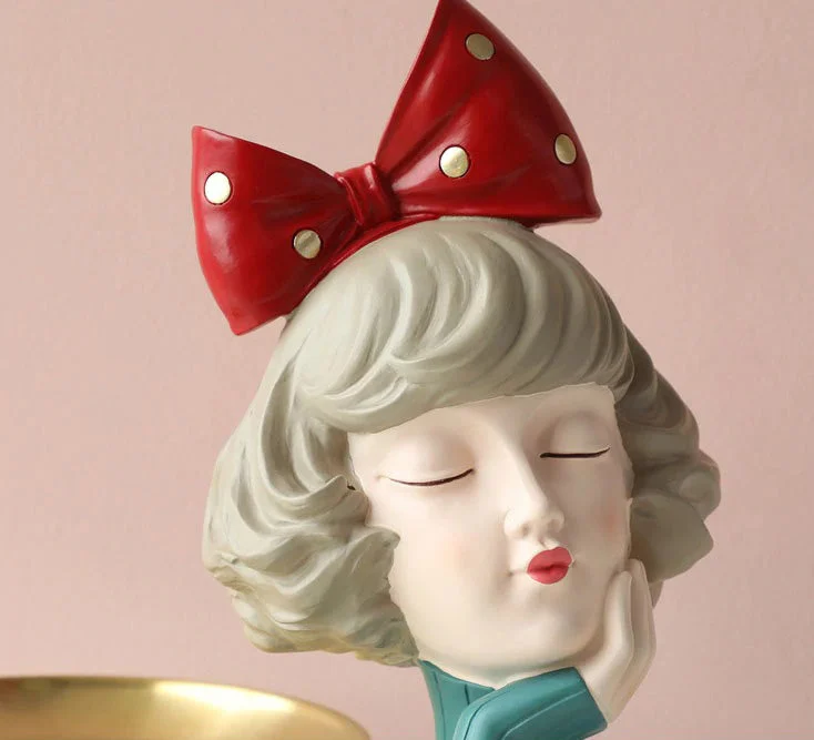 resin girl sculpture ornaments home decor