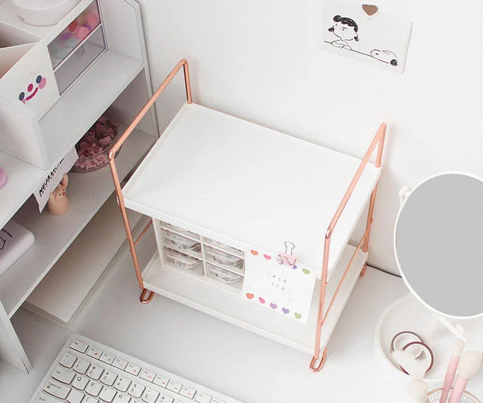 rose gold desk organizer