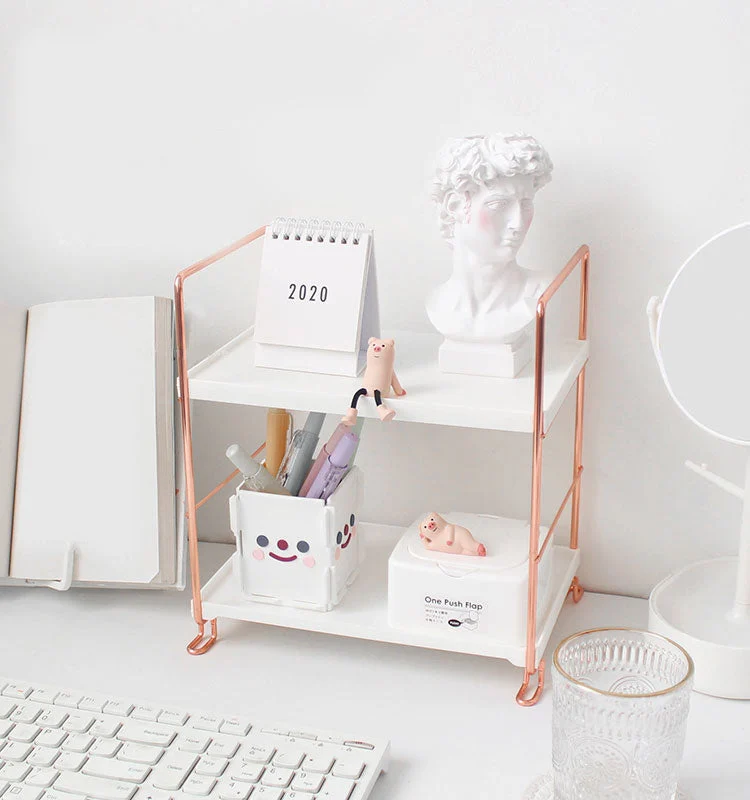 rose gold desk organizer