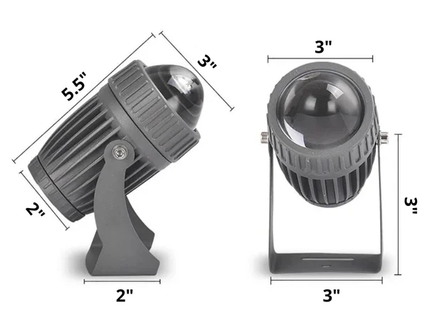 Uni-Direction Spotlight Dimensions