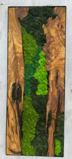Custom Made Moss and Olive Wood Wall Art, Olive Wood and Moss Wall Art (5) Custom Made Moss and Olive Wood Wall Art, Olive Wood and Moss Wall Art (5)