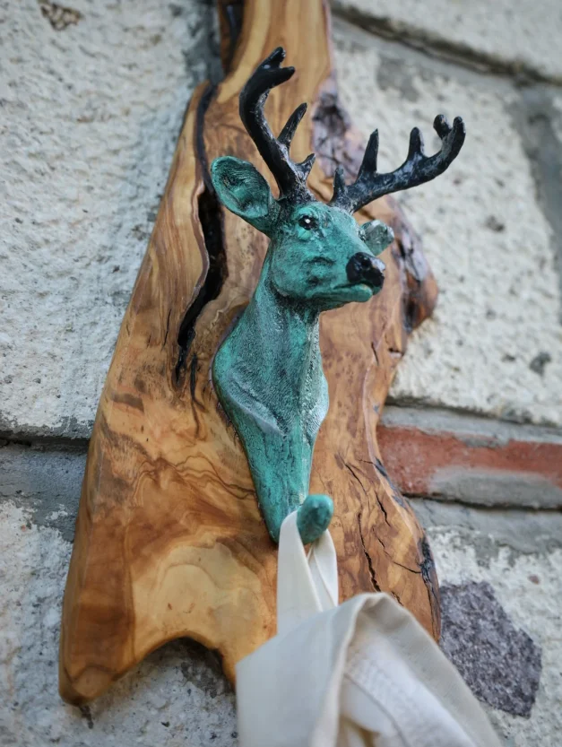 Olive Wall Decor,wall Art, Deer Coat Rack (2)