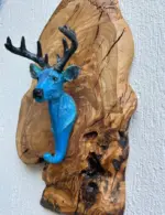 Olive Wall Decor,Wall Art, Deer Coat Rack (4)