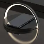 0 main lampe de bureau en bois 3 en 1 charge rapide sans fil avec support de telephone cadeau creatif luminosite reglable veilleuse