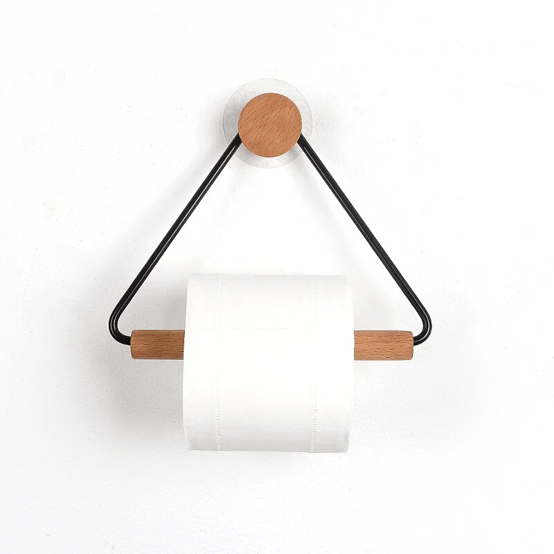 0 Main Toilet Paper Holder Bathroom Wooden Roll Holder Contact Paper Holder Household Storage Rack Toilet Accessories