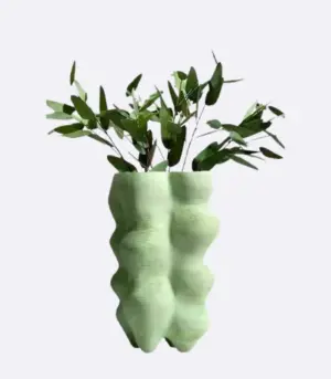 Table Vase Large Handcrafted Resin Light Green Tall Vase 32 cm