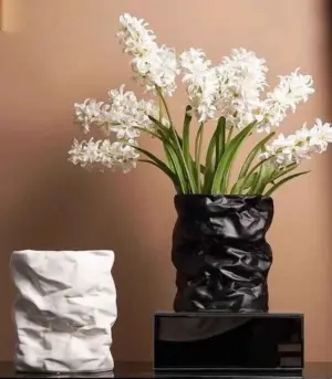 Textured Paper Bag Indoor Plant Pot Home Decoration