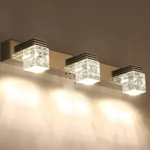 Homeko Luxury Silver Bathroom Vanity Wall Light